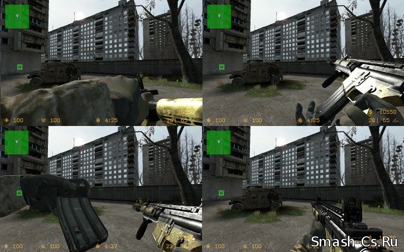 MW2 M4A1 Animations + camouflages
