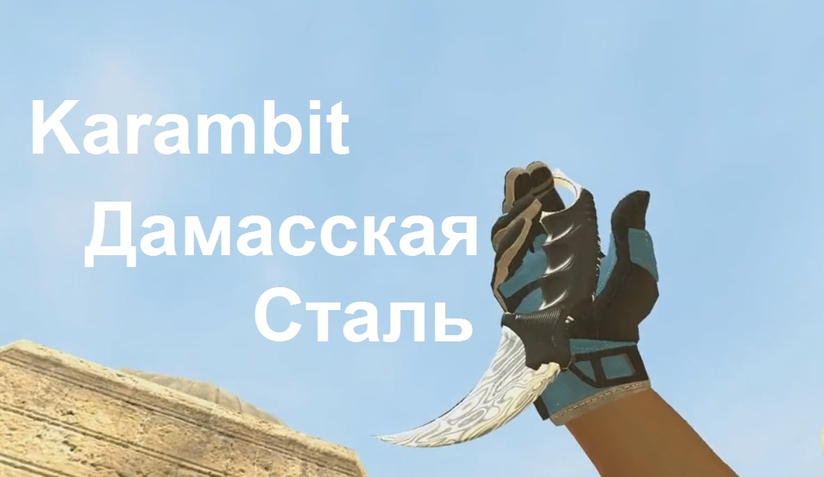 Karambit Дамасская Сталь [Sporty Gloves]