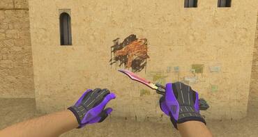 Нож-Бабочка Градиент [Sporty Gloves]