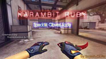 Karambit Ruby Specialist Gloves Fade [v90]