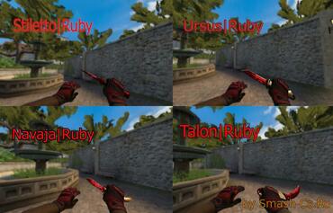 Ruby Knife Pack (Talon, Navaja, Stiletto, Ursus) for CSS v91+