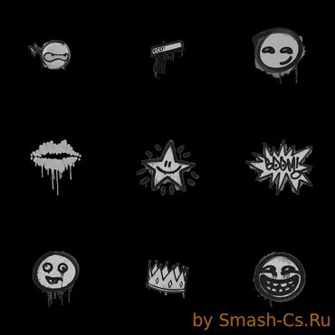 Пак обычных граффити из CSGO #1 (Акулий белый)