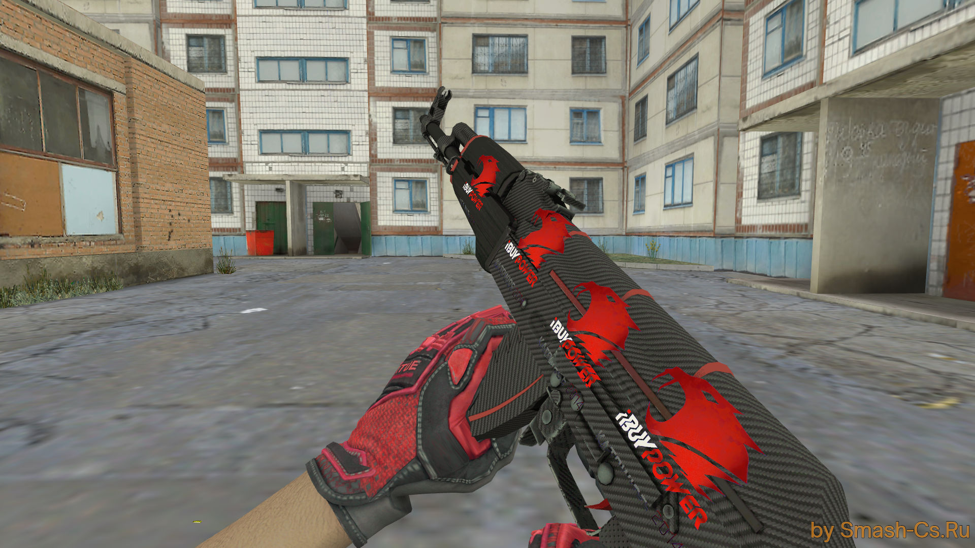 Download AK-47 Red line with stickers for CS 1.6