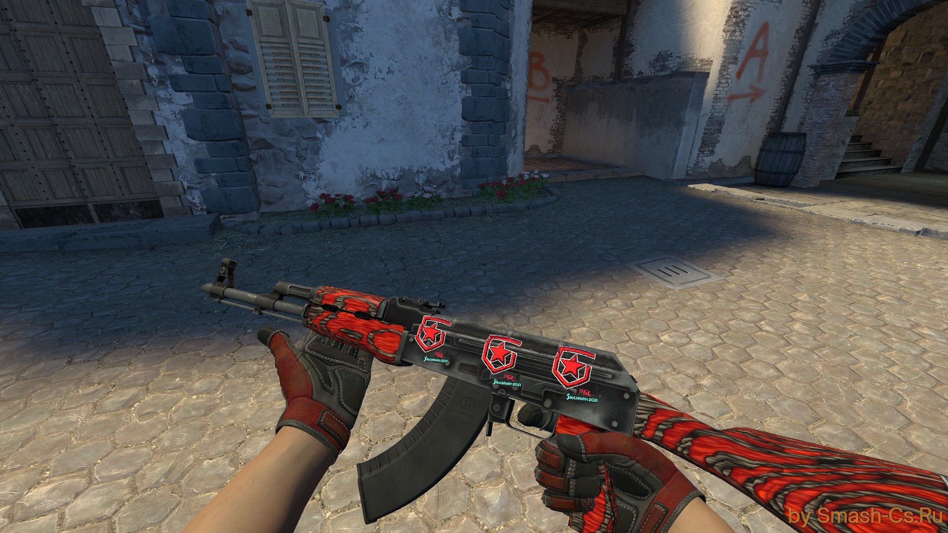 SOLD - AK47 Red Laminate FT w/ 4 iBP stickers - EpicNPC