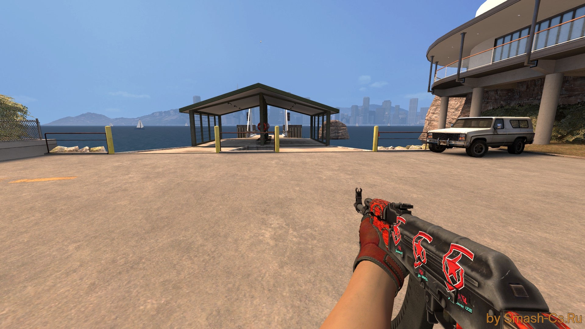 AK-47, Red Laminate + Red Stickers