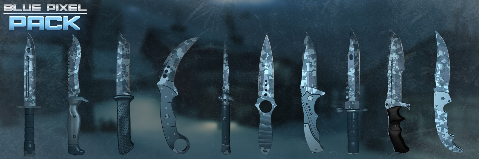 [X - 19] Pack of knives snow camouflage For CSS92+