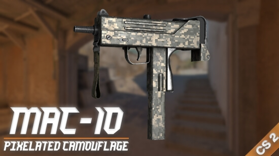 Mac-10  Pixelated camouflage.For CSS92+