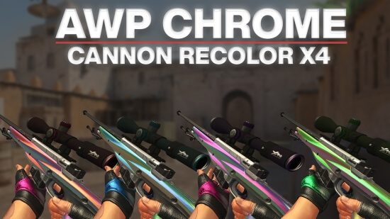 AWP  Chrome Cannon recolor X4 Для css92+