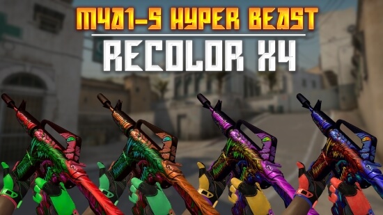 M4A1-S Hyper Beast Recolor 4 For CSS92+