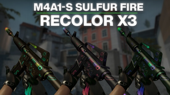 M4A1-S  Sulfur recolor x3 Для CSS92+