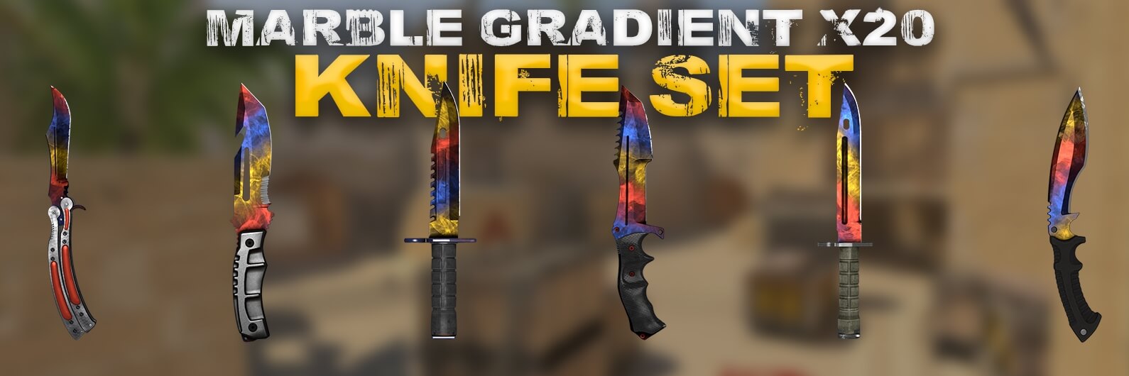 Knife set, marble gradient x20. For CSS93+