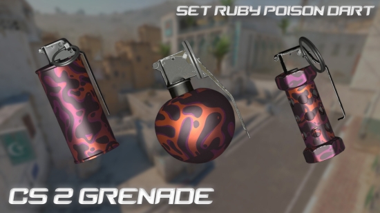 CS 2 Grenade Set Ruby Poison Dart CS 2 Grenade Set Ruby Poison Dart